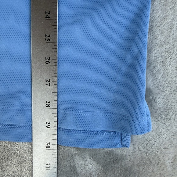 NEW Columbia Men's XL Polo Shirt Omni-Shade UPF 40 Sun Protection Blue & Navy - Picture 5 of 7